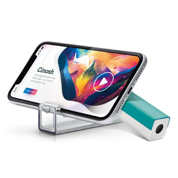 Spray nettoyant écran personnalisé 2 en 1 avec support smartphone – Goodies entreprise BCM Goodies