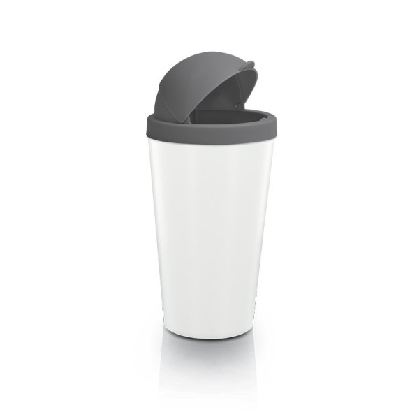 Couvercle de poubelle avec gobelet 60 cl personnalisable – Accessoire événementiel pour communication d’entreprise