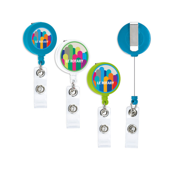 Porte badge extensible personnalisable avec clip ceinture – Gestion d’accès et identification pour événements professionnels