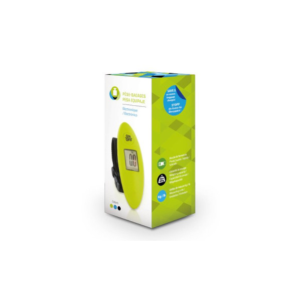 Balance pèse-bagages personnalisable 40 kg avec marquage blanc – Accessoire publicitaire pratique pour voyages d’affaires – BCM 