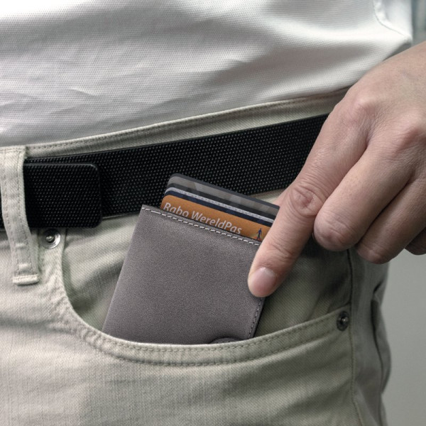 Porte-cartes personnalisable WALLY PORTO V VEGAN BLANK avec protection RFID – Cadeau d’entreprise élégant gravure laser