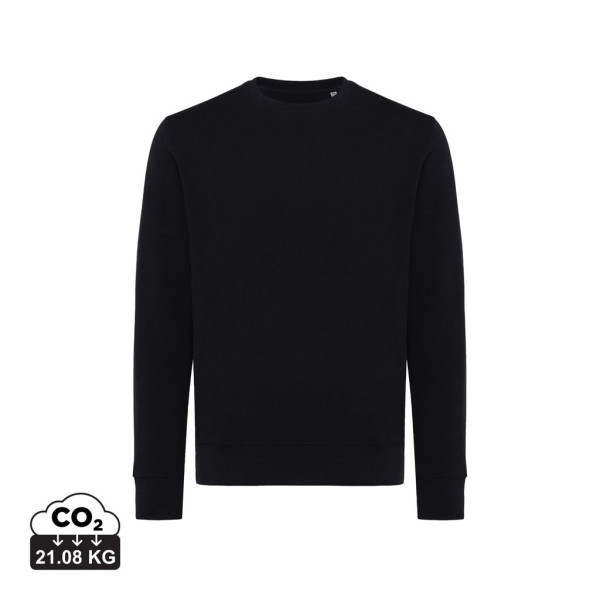Sweater à col rond léger en coton recyclé Iqoniq Etosha - BCM Goodies - Bangladesh - Poids: 574 - Marquage personnalisable - Con