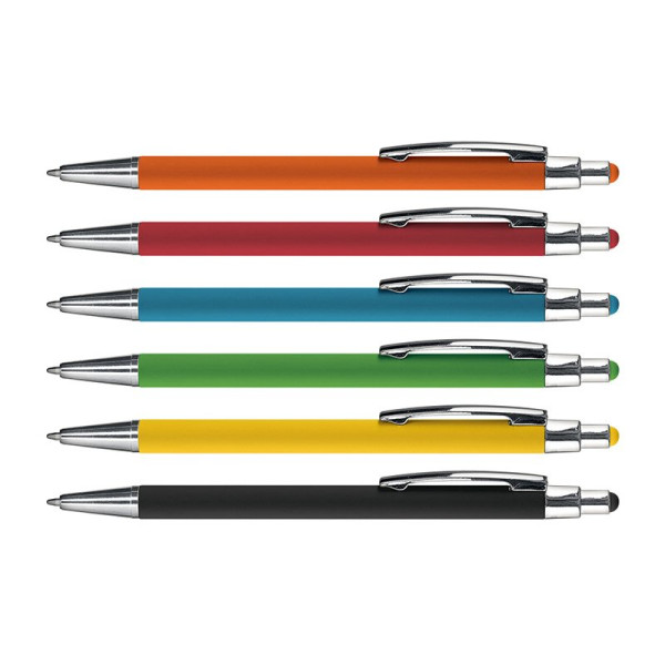 Stylo bille personnalisé avec stylet en métal et étui kraft – Gravure Laser – Goodies entreprise BCM