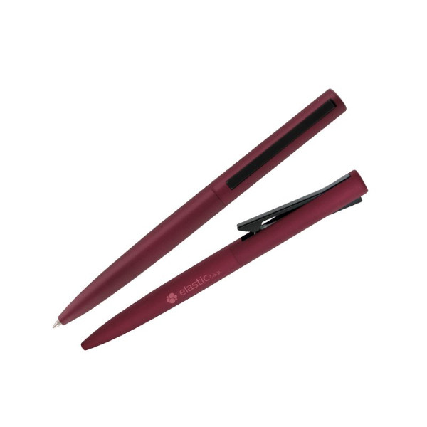 Stylo aluminium effet métal, écriture bleue 1,0 mm, gravure personnalisée – BCM Goodies