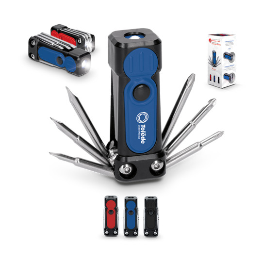 Kit outil multifonctions avec 6 tournevis et double torche LED – BCM Goodies