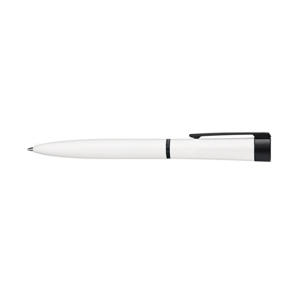 Stylo bille personnalisé bleu avec corps et clip métal – Gravure laser pour communication d’entreprise – BCM Goodies