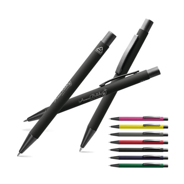 Stylo bille personnalisable avec gravure laser – Cadeau d’entreprise et support de communication BCM Goodies