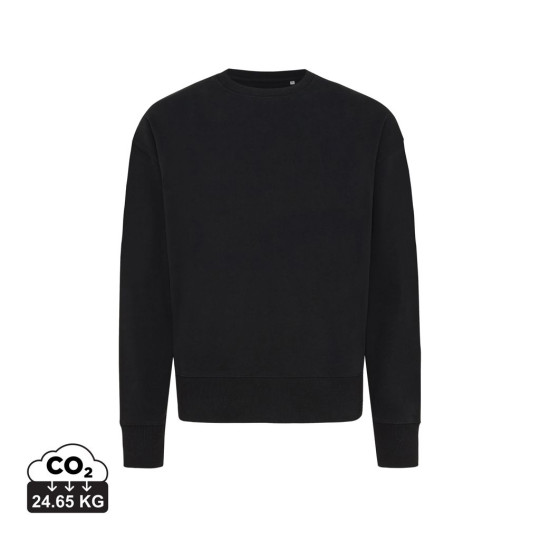 Sweater à col rond en coton recyclé Iqoniq Kruger - Pull unisexe en coton bio et recyclé pour un look tendance et responsable
