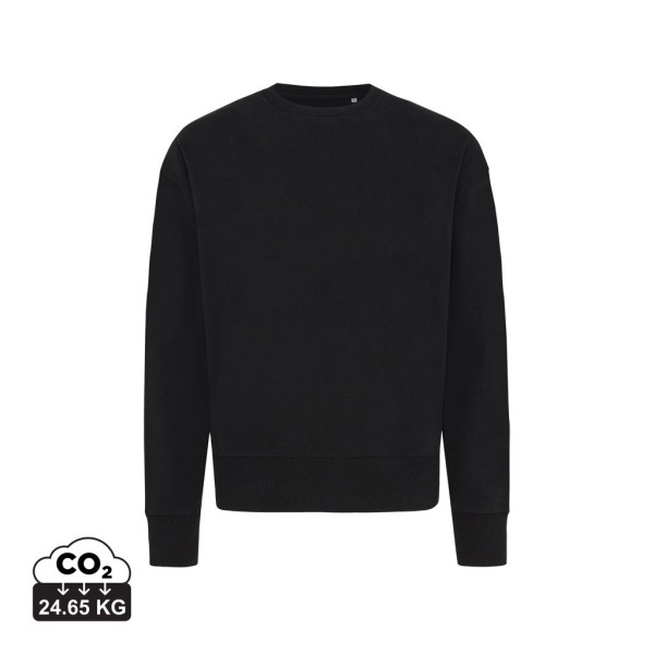 Sweater à col rond en coton recyclé Iqoniq Kruger - Pull unisexe en coton bio et recyclé pour un look tendance et responsable