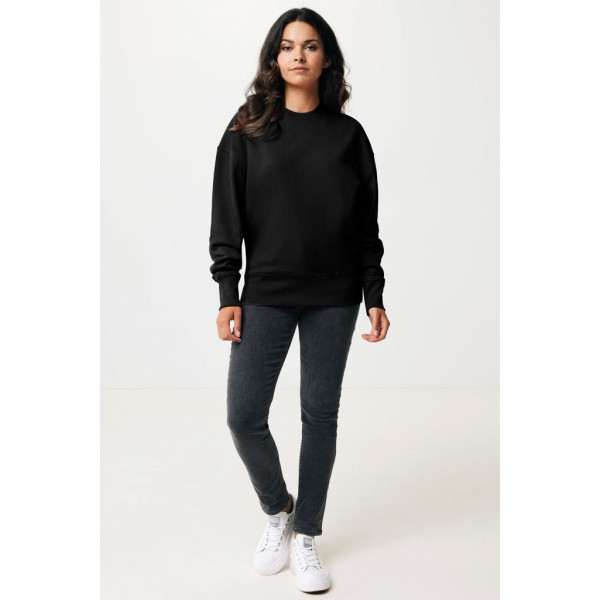 Sweater à col rond en coton recyclé Iqoniq Kruger - Pull unisexe en coton bio et recyclé pour un look tendance et responsable