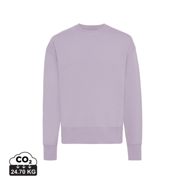 Sweater à col rond en coton recyclé Iqoniq Kruger - Pull unisexe en coton bio et recyclé pour un look tendance et responsable
