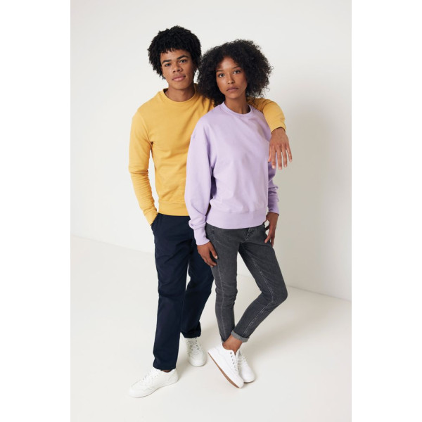 Sweater à col rond en coton recyclé Iqoniq Kruger - Pull unisexe en coton bio et recyclé pour un look tendance et responsable