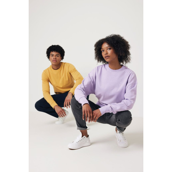 Sweater à col rond en coton recyclé Iqoniq Kruger - Pull unisexe en coton bio et recyclé pour un look tendance et responsable