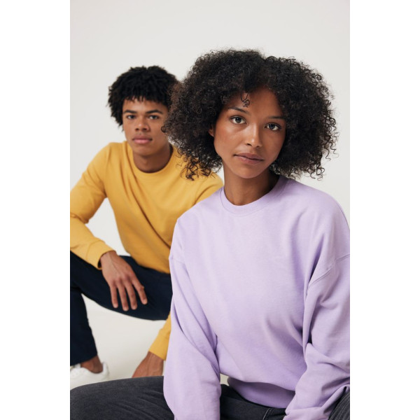 Sweater à col rond en coton recyclé Iqoniq Kruger - Pull unisexe en coton bio et recyclé pour un look tendance et responsable