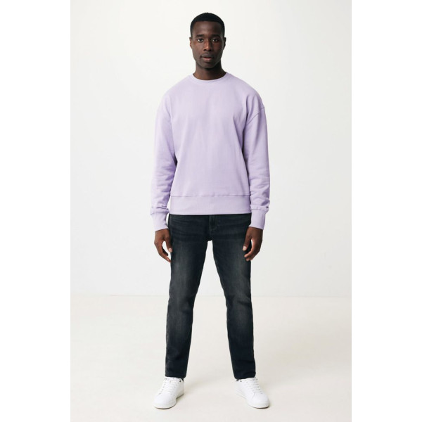 Sweater à col rond en coton recyclé Iqoniq Kruger - Pull unisexe en coton bio et recyclé pour un look tendance et responsable