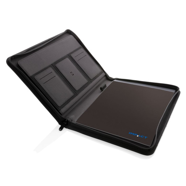 Conférencier A4 zippé Impact en rPET AWARE™ - Accessoire de bureau durable et respectueux de l'environnement