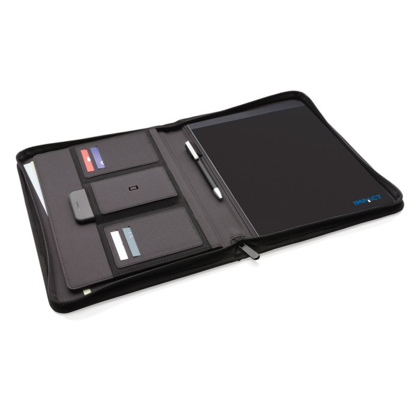 Conférencier A4 zippé Impact en rPET AWARE™ - Accessoire de bureau durable et respectueux de l'environnement