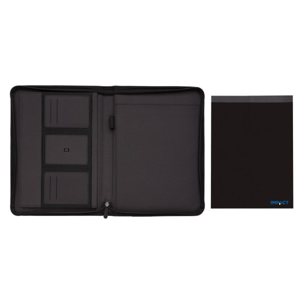 Conférencier A4 zippé Impact en rPET AWARE™ - Accessoire de bureau durable et respectueux de l'environnement