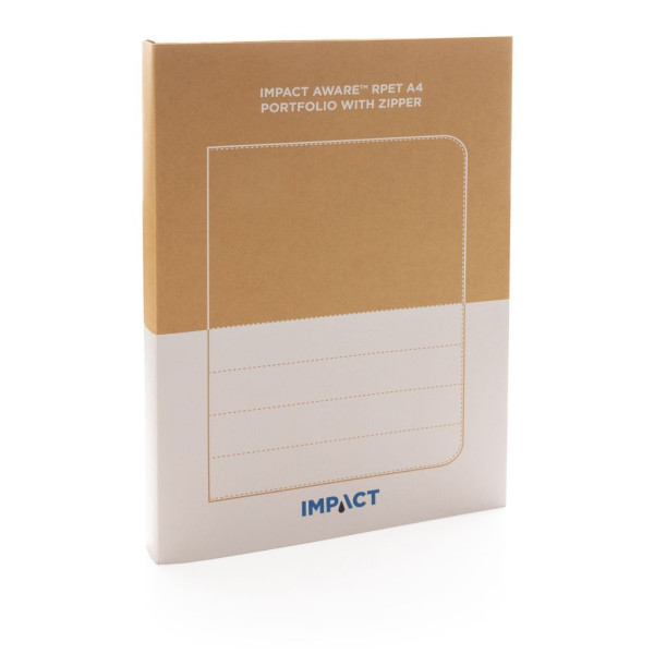 Conférencier A4 zippé Impact en rPET AWARE™ - Accessoire de bureau durable et respectueux de l'environnement