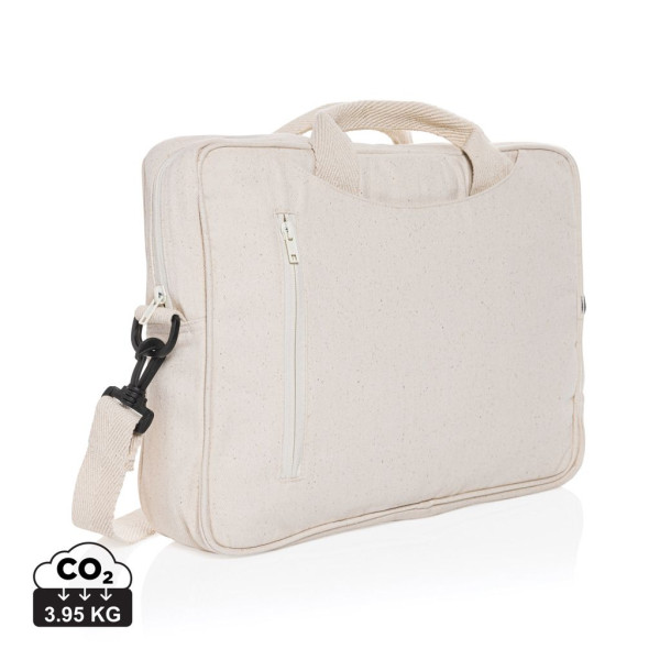 Sacoche ordinateur 15,4 en coton recyclé AWARE™ Laluka Personnalisable | BCM Goodies
