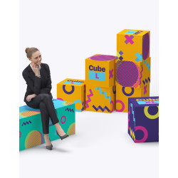 CUBE L Cube En mousse 40x40x40cm Personnalisable | BCM Goodies - 2