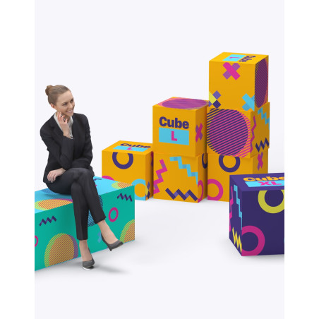 CUBE L Cube En mousse 40x40x40cm Personnalisable | BCM Goodies - 2