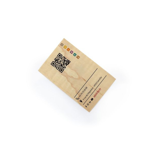 Carte bois personnalisable : support polyvalent de communication B2B – fabrication française | BCM Goodies