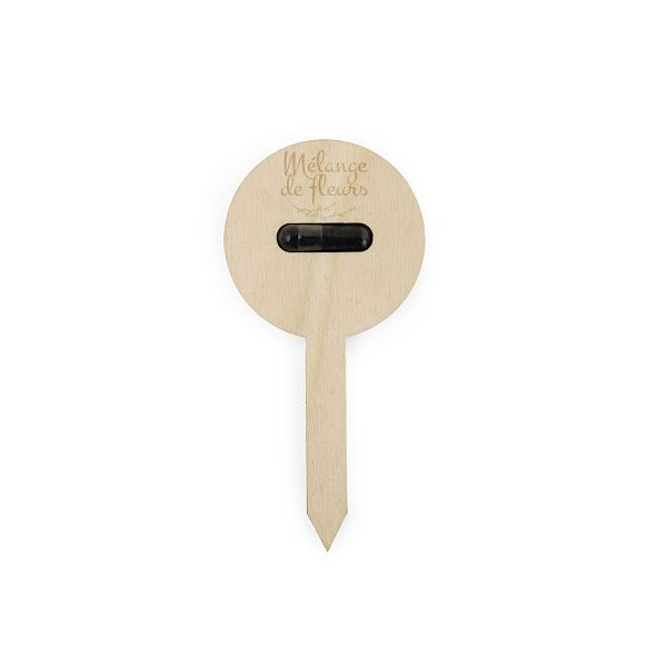 Pic bois gravé avec gélule de graines personnalisable – Goodie écologique fabriqué en France | BCM Goodies