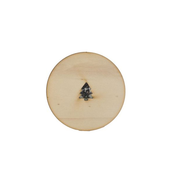 Sous-bock bois personnalisable avec graines à semer – Goodie écologique en peuplier PEFC – BCM Goodies