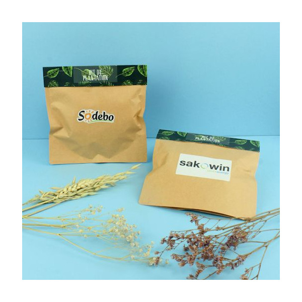Grand pot kraft pop-up personnalisable – Goodie publicitaire écologique pour entreprises