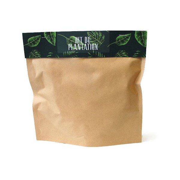 Grand pot kraft pop-up personnalisable – Goodie publicitaire écologique pour entreprises