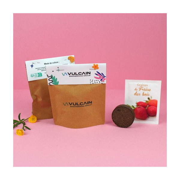 Mini pot kraft pop-up personnalisable - Goodie écologique pour communication d'entreprise | BCM Goodies
