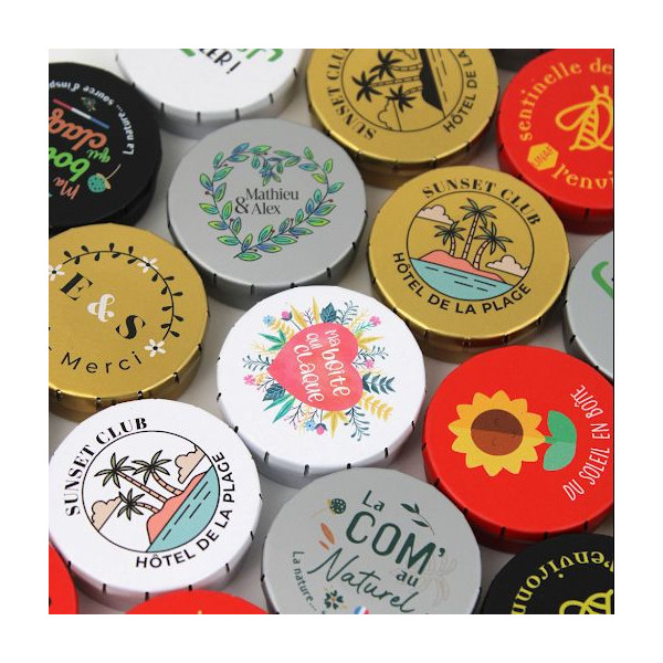 Boîte à graines Clic-clac personnalisée - Goodies d’entreprise pour événements et communication B2B