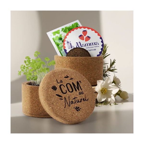 Boîte liège personnalisable – Kit de plantation écologique pour entreprises | BCM Goodies