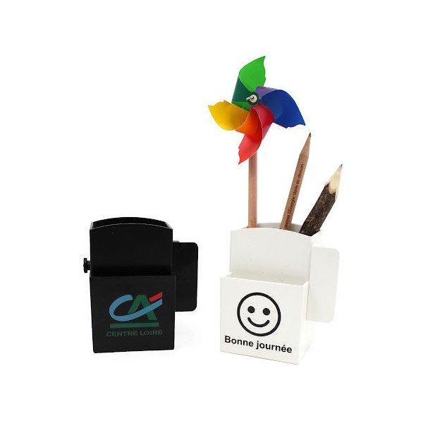 Stylo-box personnalisable made in France 70g – Accessoire de bureau écologique avec marquage technique_de_marquage | BCM Goodies