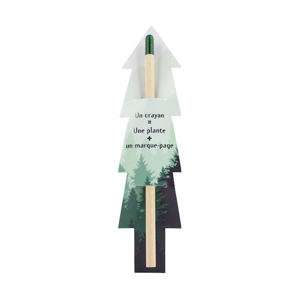Crayon à graines étui sapin personnalisé – Cadeau d’entreprise écologique pour communication et fidélisation