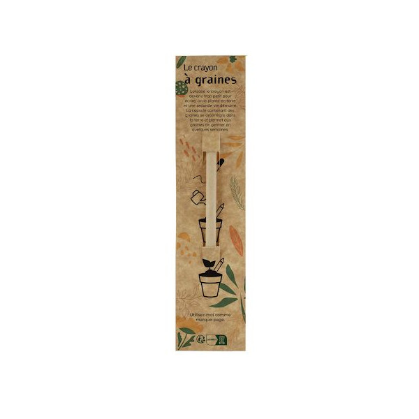 Crayon à graines personnalisé Idée Nature – Goodie éco-responsable pour communication d’entreprise