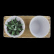 Plateau bois avec 2 pots céramique personnalisable – Cadeau d’entreprise pratique et élégant BCM Goodies