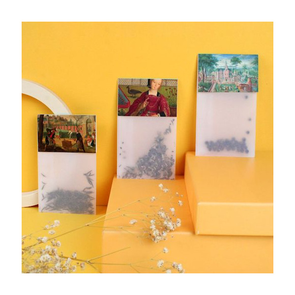 Sachet en papier calque personnalisé avec graines 70x120mm – Goodies d’entreprise B2B