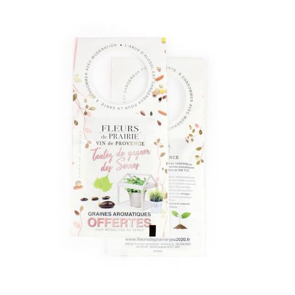 Sachet de graines bouteille personnalisable – Cadeau d’entreprise durable – BCM Goodies