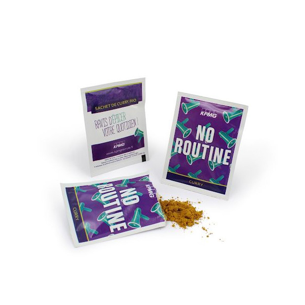 Sachets d’épices personnalisés – Goodies publicitaires quadri format 60x80 mm hermétiques pour entreprises et événements – BCM G