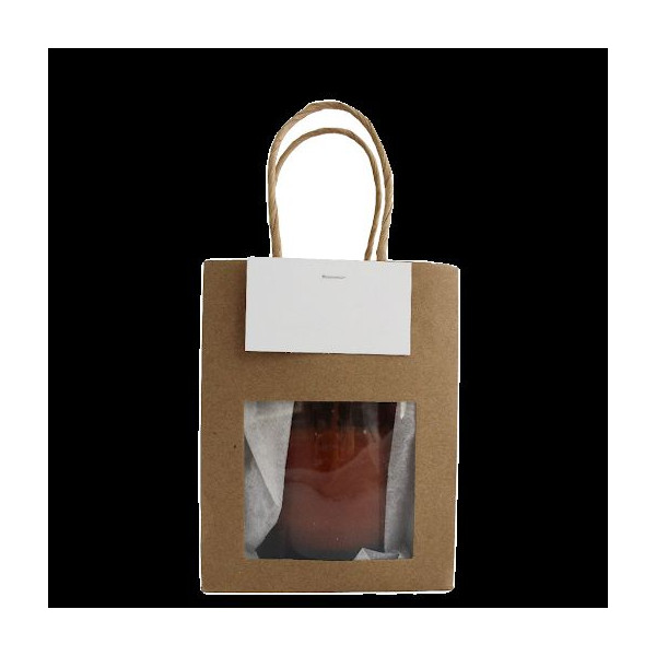 Bougie personnalisée avec sac kraft - Cadeau d’entreprise élégant pour événements et accueil collaborateurs | BCM Goodies