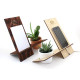 Support téléphone bois de chêne avec plante personnalisable – Goodie écologique d’entreprise pour communication événementielle e
