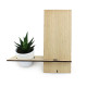 Support téléphone bois de chêne avec plante personnalisable – Goodie écologique d’entreprise pour communication événementielle e