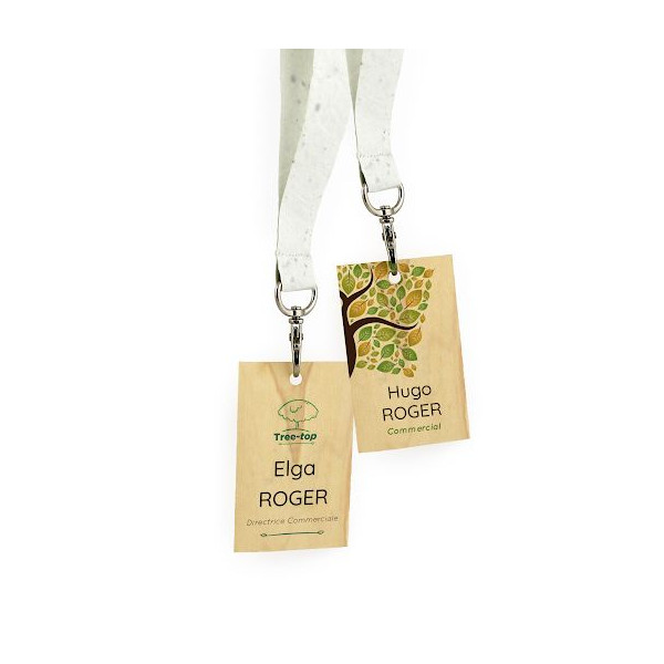 Badge en bois personnalisable – Objet publicitaire B2B avec marquage technique_de_marquage | BCM Goodies