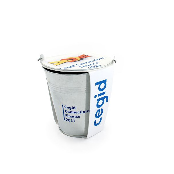 Kit de plantation pot zinc Ø10 cm pour cadeaux d'entreprise durables - BCM Goodies