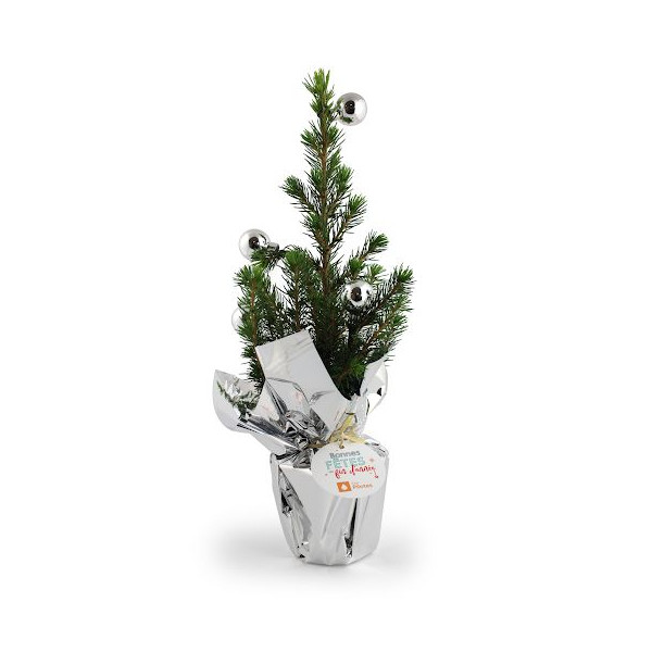 Sapin de Noël avec décoration personnalisée – Cadeau d’entreprise festif BCM Goodies