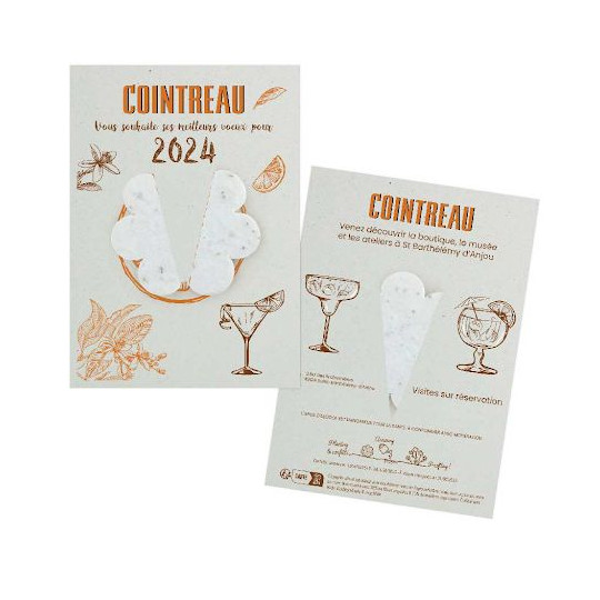 Papillon papier graines écologique personnalisé A6 – Goodies d’entreprise durables fabriqués en France