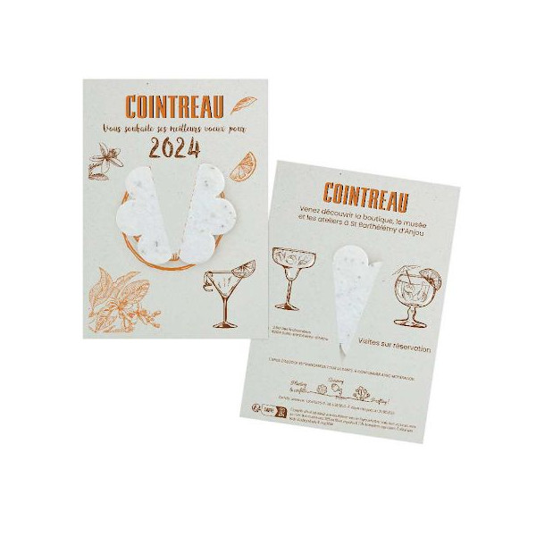 Papillon papier graines écologique personnalisé A6 – Goodies d’entreprise durables fabriqués en France