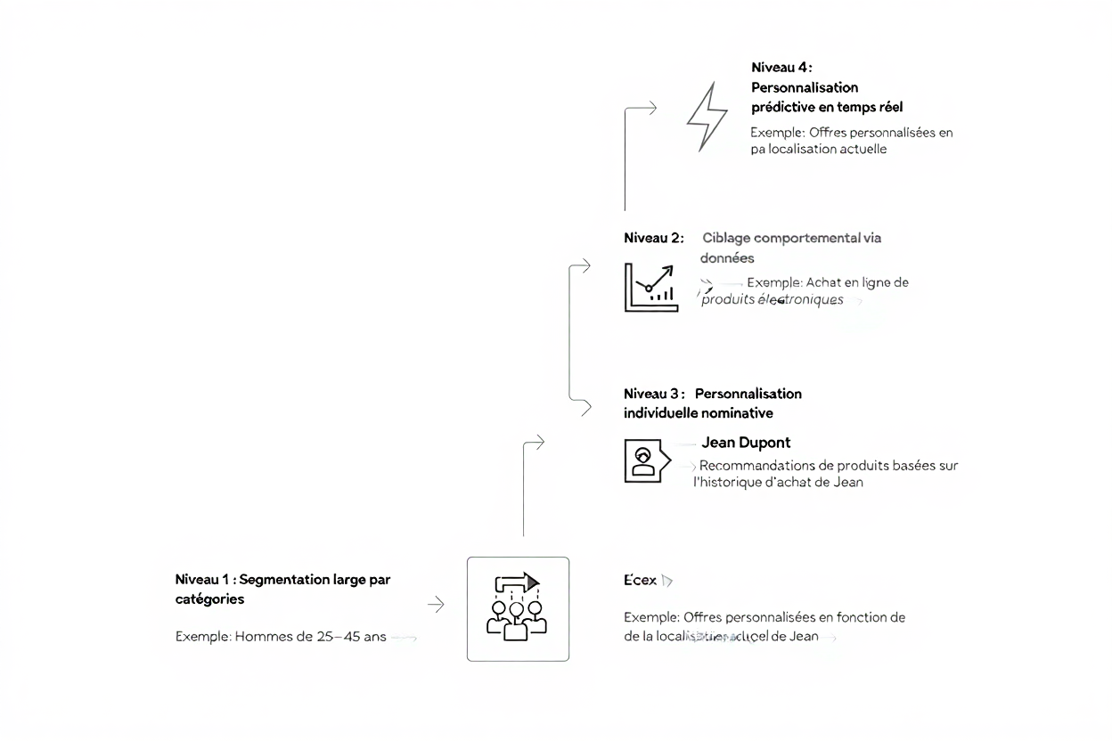 Pyramide des 4 niveaux de personnalisation